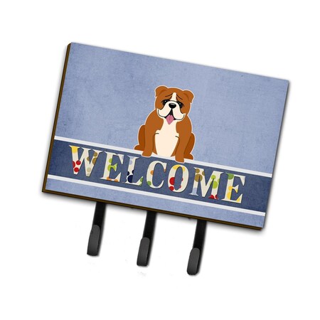 Carolines Treasures English Bulldog Red White Welcome Leash or Key Holder BB5701TH68